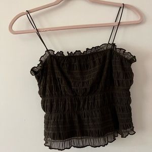 Smocked Cami Crop Top